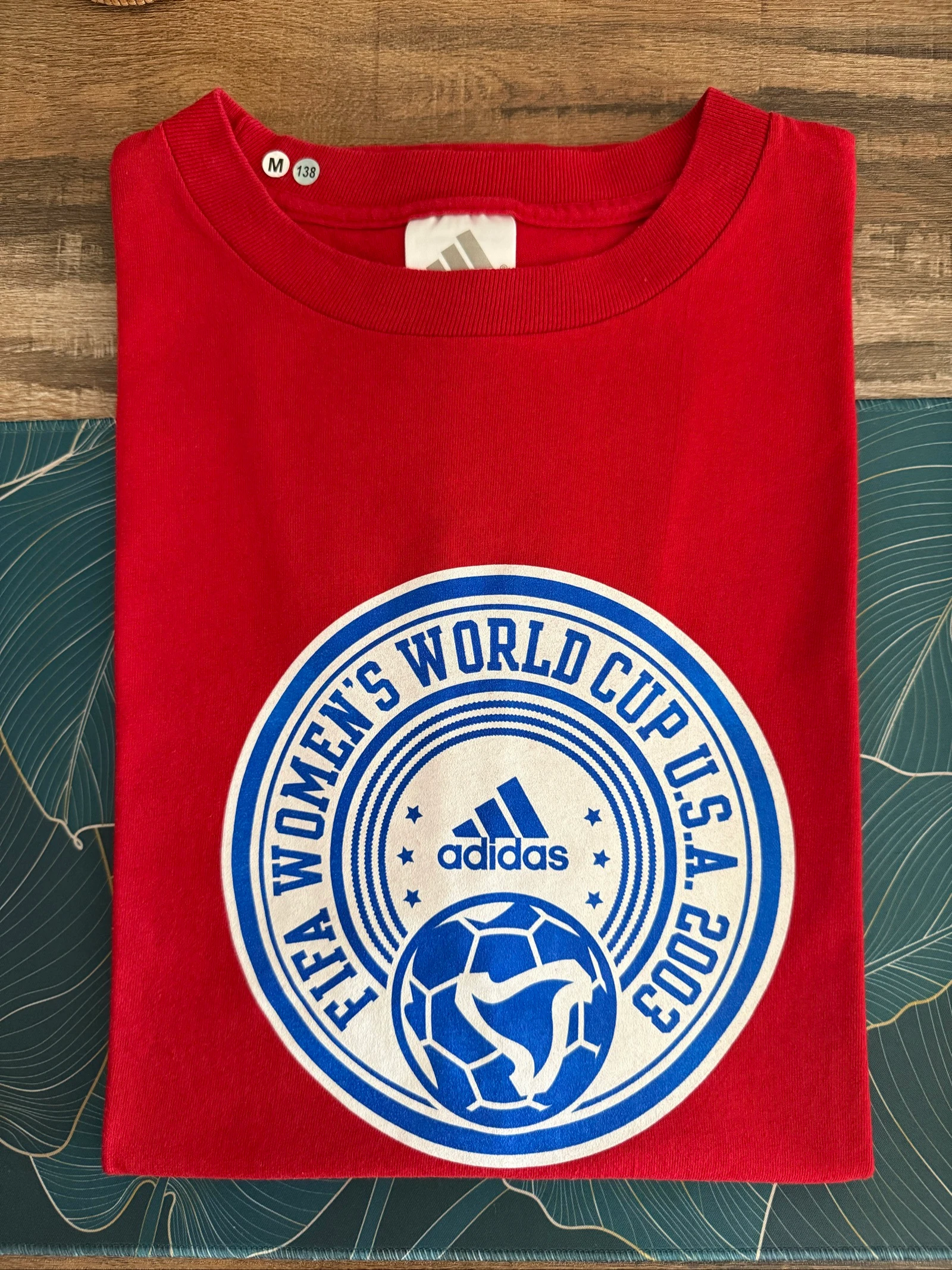 Camiseta Adidas Vintage Hombre M – FIFA Women’s World Cup USA 2003 – Rojo – photo 3